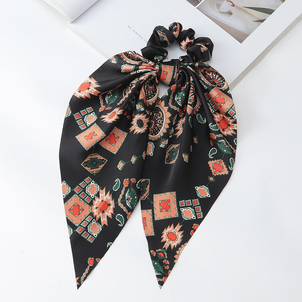 Wholesale Triangle Ribbon Hair Ties Fabric Hair Scrunchies